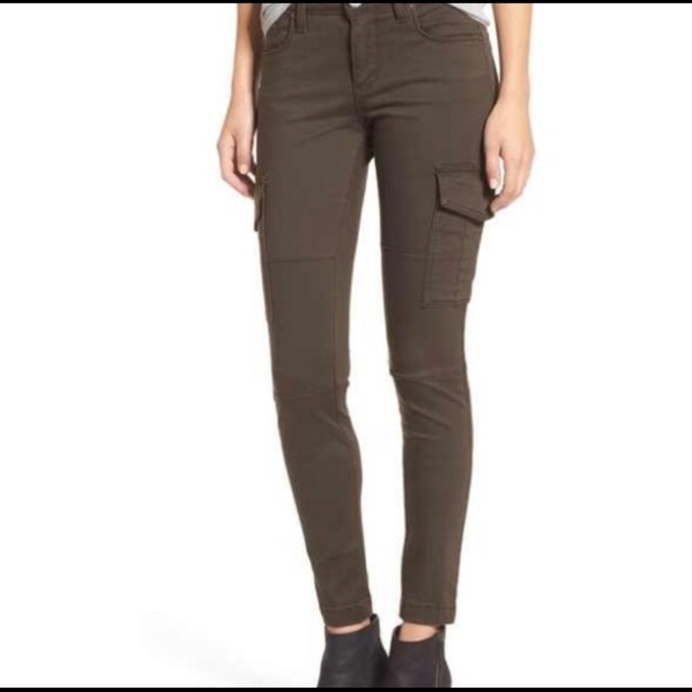 Olive green cargo pants.